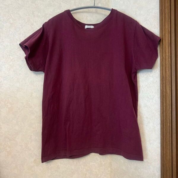 LOWRYSFARM ローリーズファーム 半袖 Tシャツ フリーサイズ ボルドー
