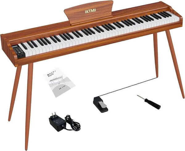 電子ピアノ 88鍵盤 木製 ピアノ 88鍵 ペダル付き スタンド一体型