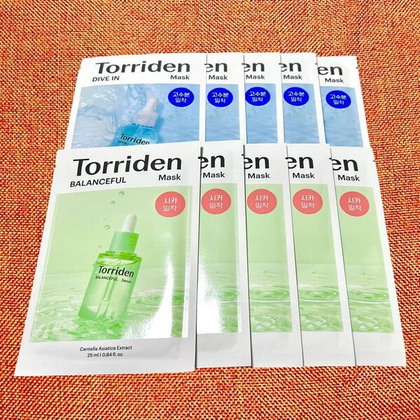 【お試しに】Torriden トリデン★ダイブインマスク + バランスフル シカ フェイスマスク パック 5枚 + 5枚 計10枚