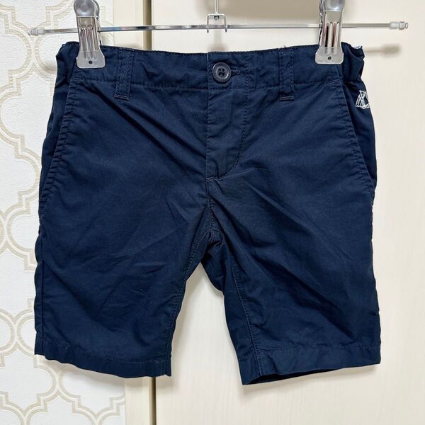 【 美品 】プチバトー ネイビー 短パン ハーフパンツ 半ズボン 95cm