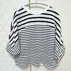 CEaRET シーレット レディース ドルマンスリーブ ボーダー 半袖 2 カットソー