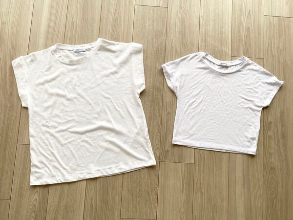ザラ ZARA 半袖Tシャツ 無地 カジュアル 白 カットソー