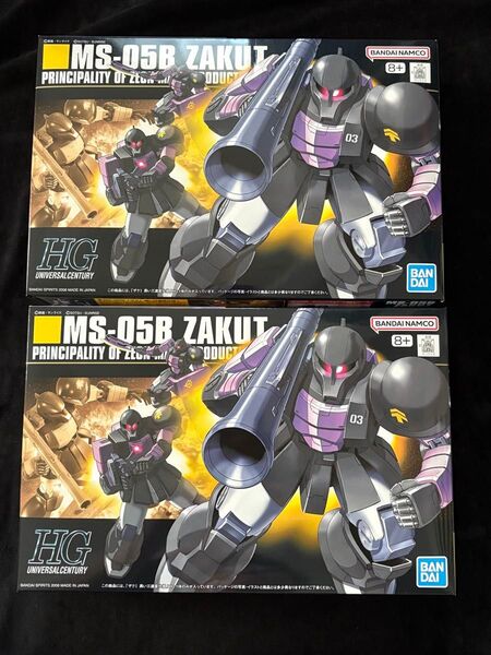 【新品未開封】 HGUC 1/144 ザクⅰ に黒い三連星仕様 2個 ガンプラ 未組立 バンダイ ザクⅠ 旧ザク 1日ザク