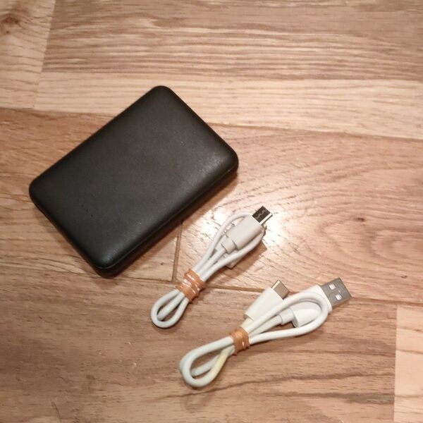 モバイルバッテリー 5000mAh 充電ケーブル2本セット Ecore ポータブル充電器 モバ充