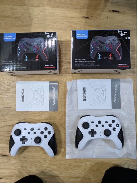 ワイヤレス コントローラー ゲームパッド 2個Switch/PC対応 Wireless Controller ゲームパット