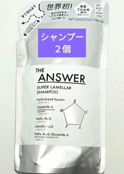 花王 THE ANSWER ジアンサー スーパーラメラ シャンプー 2個