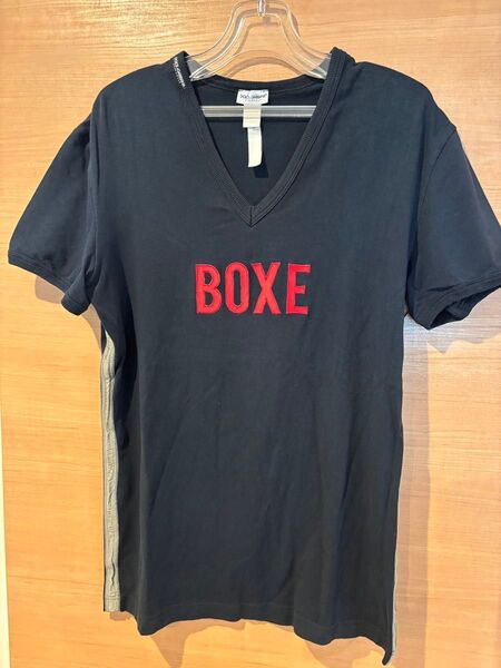 【DOLCE&GABBANA】Tシャツ Vネック ブラック タイト ブランド D&G ドルガバ ドルチェアンドガッバーナ