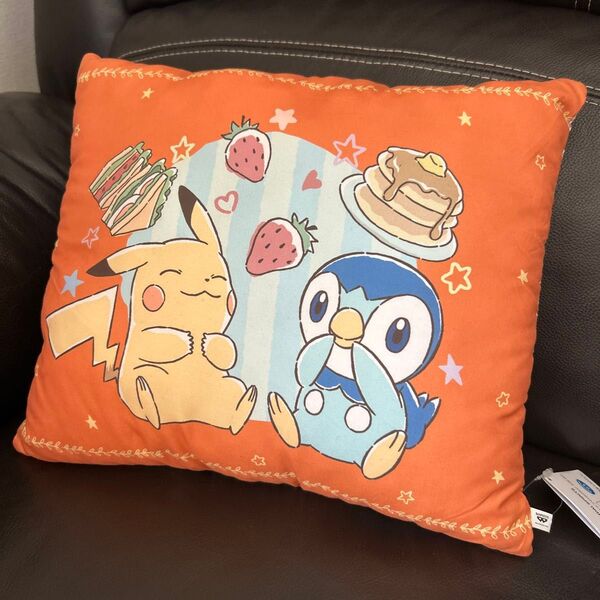 ポケットモンスター ポケモンプリントクッション Cafe Art ピカチュウ ポッチャマ マホイップ