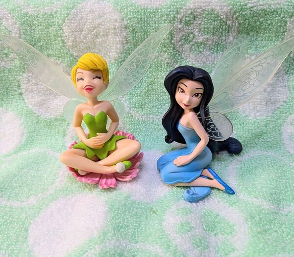 【ピーター・パン】ティンカーベル シルバーミスト フィギュア 2体セット ディズニー 置物 妖精