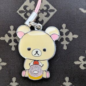 【未使用】コリラックマ ドーナツ ストラップ キーホルダー ピンク