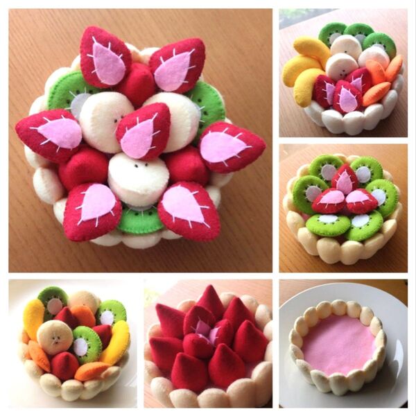 シャルロットケーキの ケーキ屋さんごっこセット ★フェルトままごと
