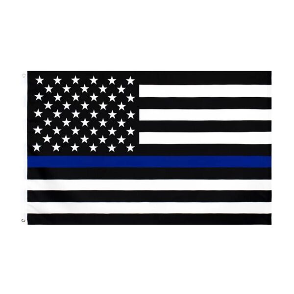 タペストリー フラッグ 旗 90×150cm USA アメリカ合衆国 Thin Blue Line 警察 警察官 サインバナー