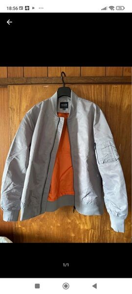 MA-1タイプ シルバー ジャンパー ジャケット ブルゾン 未使用 LL(XL)