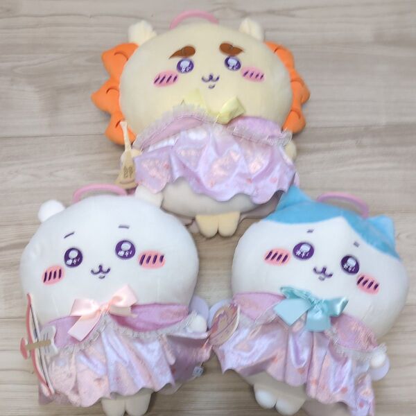 ちいかわ 天使 ぬいぐるみ 3個セット シーサー ハチワレ