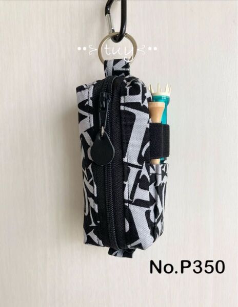 No.P350 ゴルフボールケース /ティーホルダー ポケット付き