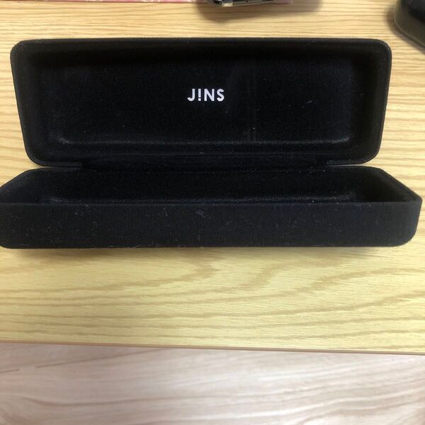 メガネケース+メガネ拭き メガネケース JINS ブラック ジンズ 眼鏡ケース 黒 ケース 箱