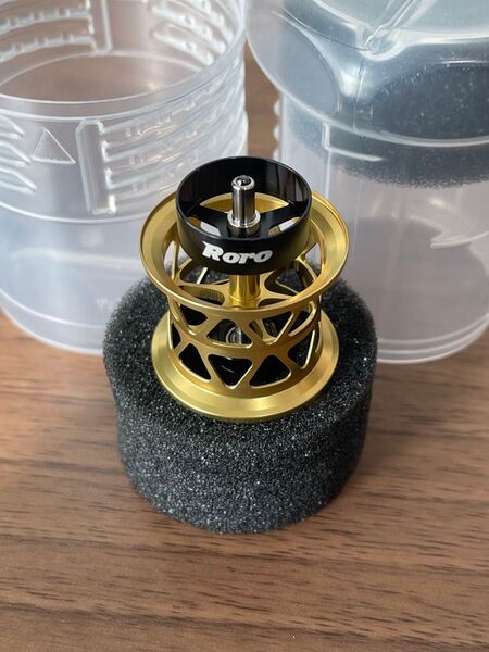 【新品】Roro スプール AX-22 ゴールド 渓流 ベイト ①