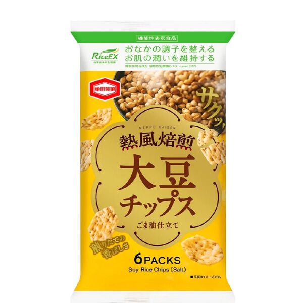 亀田製菓 熱風焙煎大豆チップス 1箱
