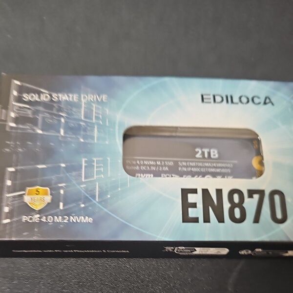 Ediloca EN870 SSD 2TB PCIe 4.0 NVMe M.2 2280 PS5動作確認済み 新品未開封品