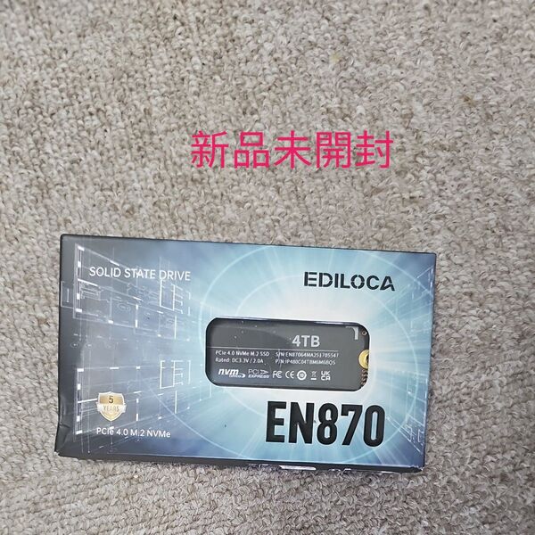 ediloca EN870 SSD 4TB PCIe 4.0 NVMe M.2 2280 PS5動作確認済み 新品未開封品