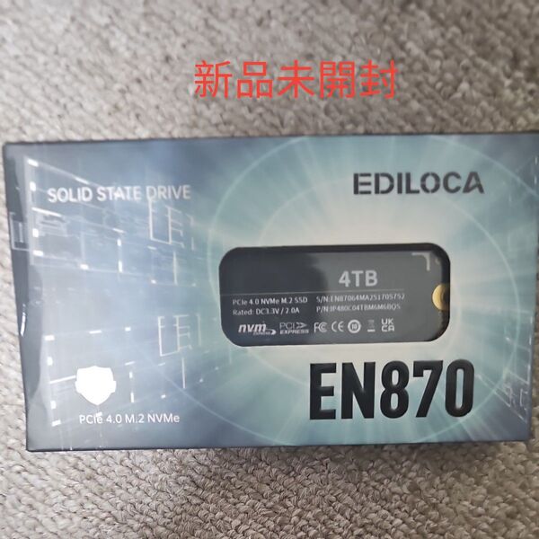 ediloca EN870 SSD 4TB PCIe 4.0 NVMe M.2 2280 PS5動作確認済み 新品未開封品