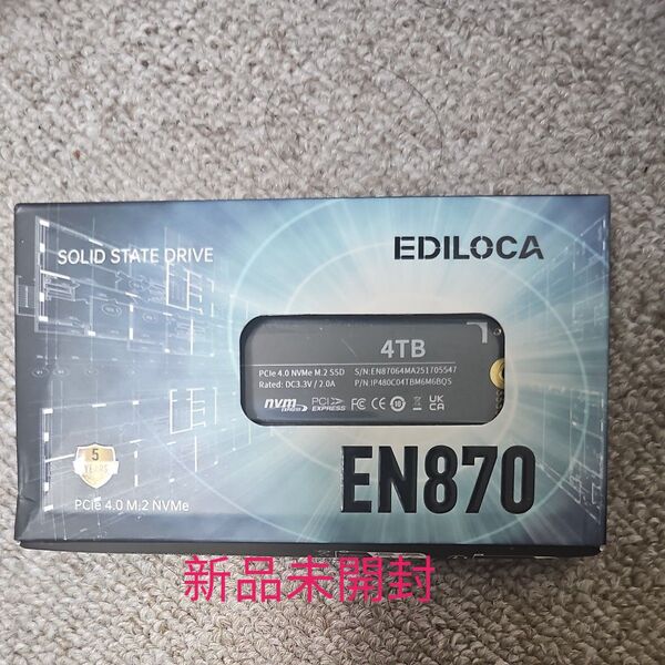 ediloca EN870 SSD 4TB PCIe 4.0 NVMe M.2 2280 PS5動作確認済み 新品未開封品