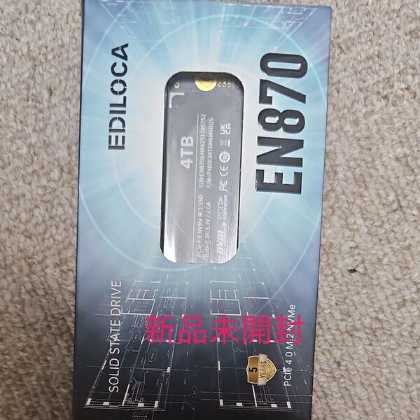 ediloca EN870 SSD 4TB PCIe 4.0 NVMe M.2 2280 PS5動作確認済み 新品未開封品