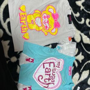 アースマジック 二枚セット80.90 Tシャツ セット 女の子