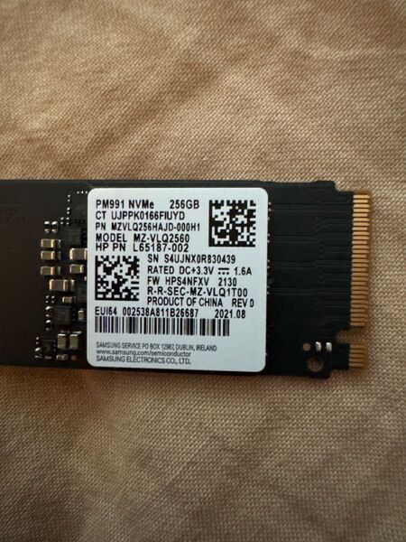 Samsung PM991 256GB M.2 NVMe SSD 動作品 MZ-VLQ2560