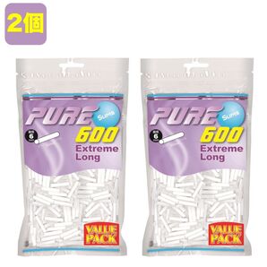 2個PURE 手巻きタバコ用フィルター6mm x 30mmバリューパック600
