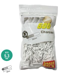 PURE 手巻きタバコ用 スーパースリム チャコール フィルター 600