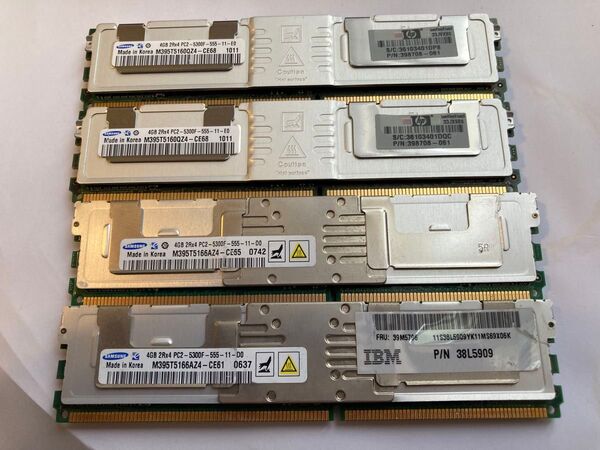 DDR2 4GB 4枚 16GB pc2-5300f Samsung hp ibm Mac Pro iMac MacBook