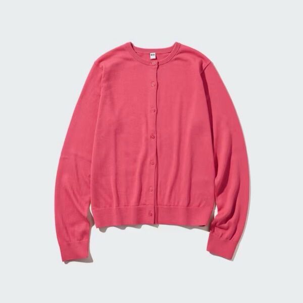 ユニクロ カーディガン クルーネック UVカット