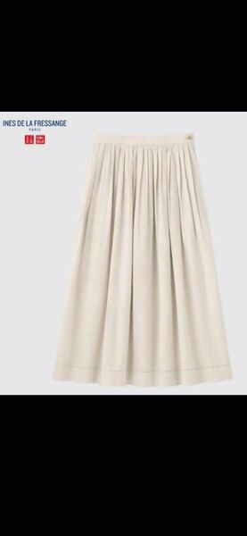 ユニクロ INES コットンギャザースカート ロングスカート