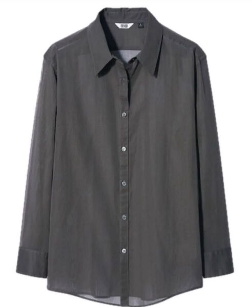 UNIQLO U シアーシャツ グレー