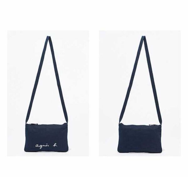 【新品未使用】agnes b. アニエスベー サコッシュ ショルダーバッグ ネイビー 紺色 肩掛けかばん