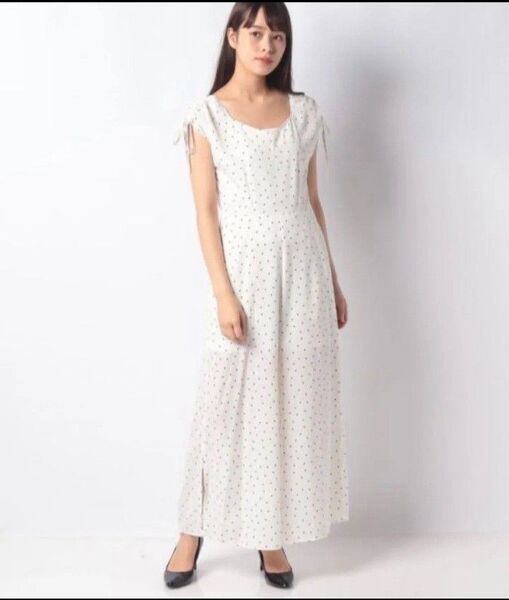 【元値約8000円弱】CECIL McBEE セシルマクビー ホワイト 白 ドット セットアップ パンツ