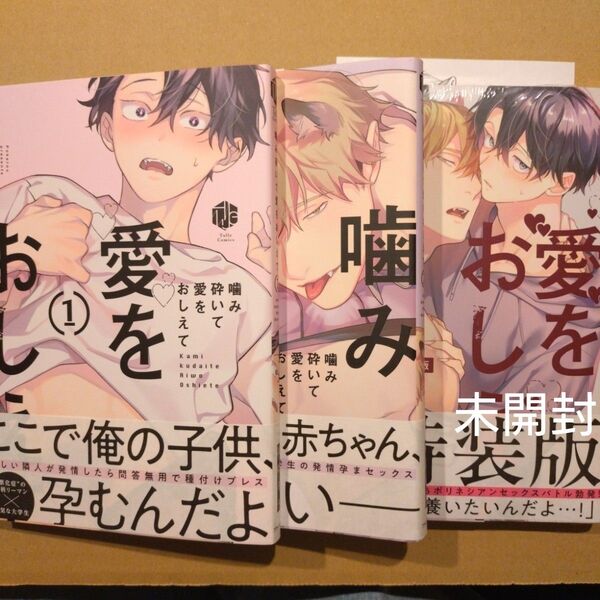 噛み砕いて愛をおしえて 1〜3巻セット ぽけろう 3巻未開封ペーパー付