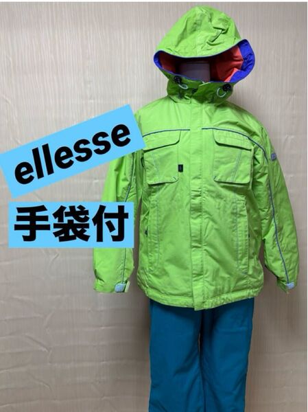 ellesse レディース M スキーウェア スキーウエア エレッセ 上下 手袋 上下セット