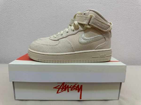 Stussy × Nike PS Air Force 1 Mid "Fossil Stone" 20cm