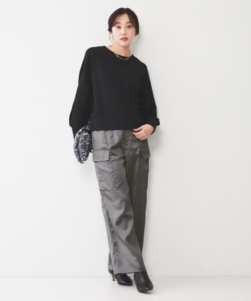 新品UNTITLED (アンタイトル) ヴィンテージサテンカーゴパンツ グレー UNFILO イージーパンツ サイドベンツ