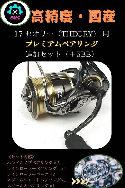 17セオリー1003〜3012専用フルベアリング追加キット(プレミアム) +5BB 12BB化 ダイワ