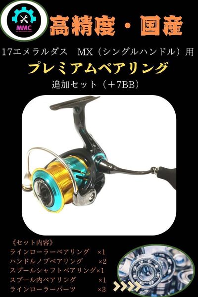 17エメラルダスMX 2508PE ・ 2508PE-H専用フルベアリング追加キット(プレミアム)ダイワ