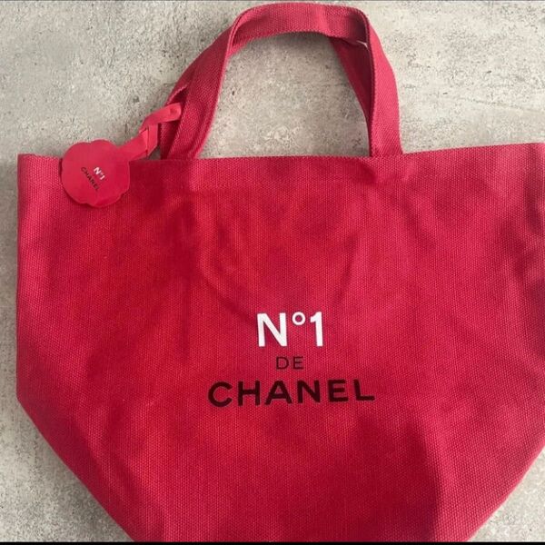新品未使用 ノベルティ CHANEL beaute シャネル トートバッグ ハンドバッグ 赤 レッド 海外限定品
