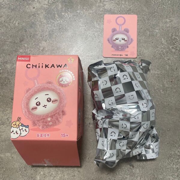 ちいかわ お顔チェンジマスコット 中国 MINISO 中身 ちいかわ モモンガ 内袋未開封