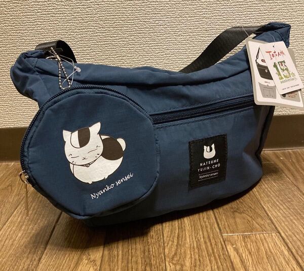 【新品】夏目友人帳 ニャンコ先生 にゃんこ ショルダーバッグ バッグ 鞄 ポーチ付き タグ付き ボディバッグ ウエストバッグ