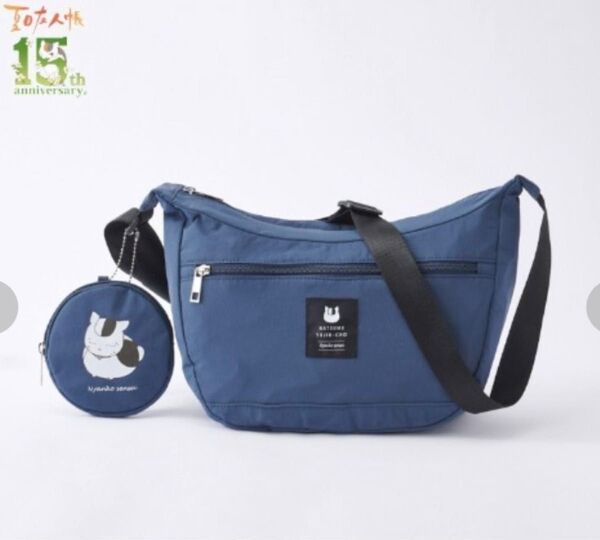 【新品】夏目友人帳 ニャンコ先生 にゃんこ ショルダーバッグ バッグ 鞄 ポーチ付き タグ付き ボディバッグ ウエストバッグ