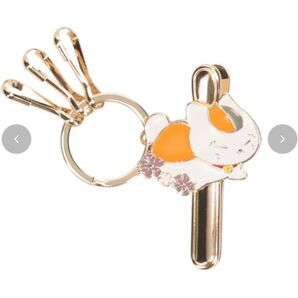 アクセサリー ビッグクリップ バッグクリップ お花 ニャンコ先生 カギ キーチェーン バッグ