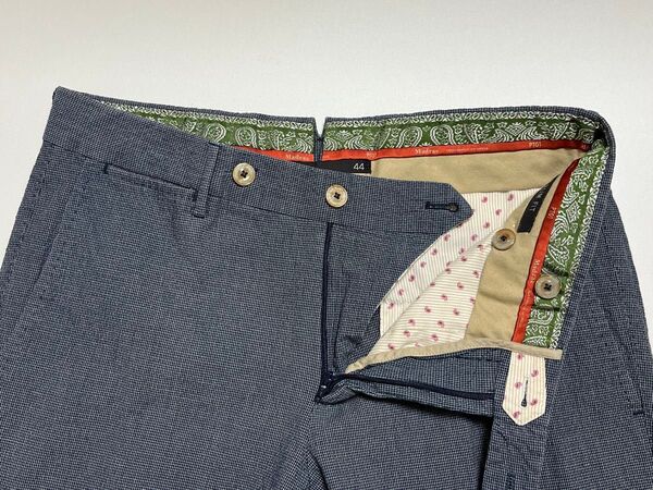 PT01 TORINO シアサッカー風 ブルーグレーパンツ スラックス 446