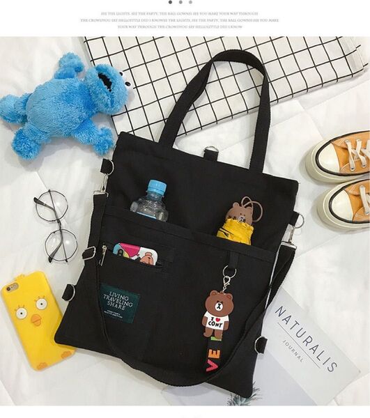 トートバッグ A4 3way 帆布 軽量 キャンバス ショルダーバッグ リュックサック レディース 通学 通勤 ミニバッグ 肩がけ
